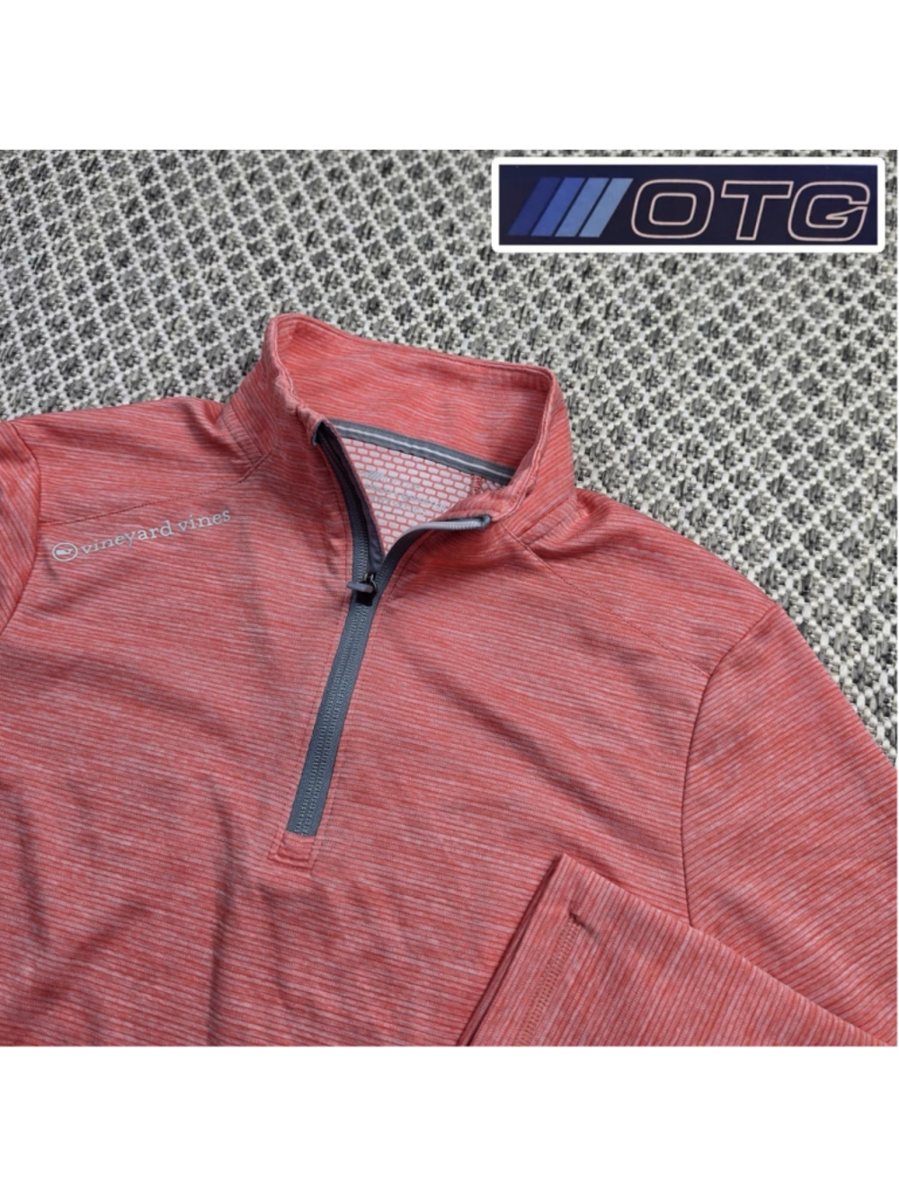 Vineyard Vines OTG Sankaty Quarter Zip Pullover Women’s XS Heather Pink Golf - Picture 1 of 14
